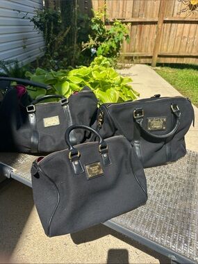 Vintage Y2K, Victoria’s Secret three-piece canvas luggage set